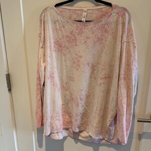 Lululemon Pink Tie-Dye Long Sleeve Women's Top